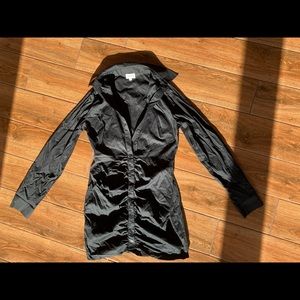 Superdown Colette Ruched Shirt Dress